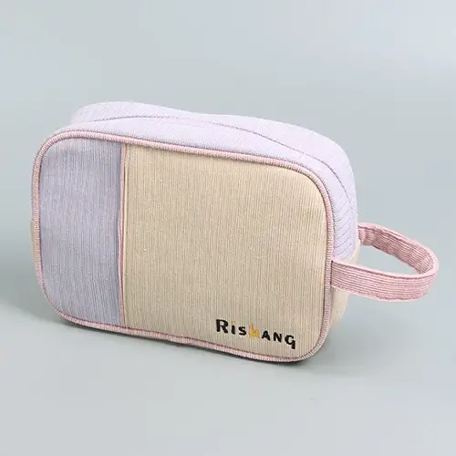 Fashion Design Cosmetic Makeup Bag Organizer Corduroy Women Wash Bag